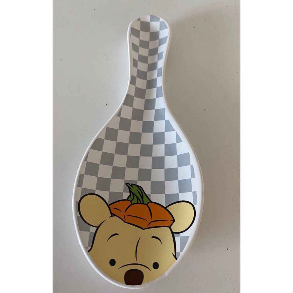Disney Winnie The Pooh Pumpkin Autumn Fall Thanksgiving Spoon Rest Ceramic NEW